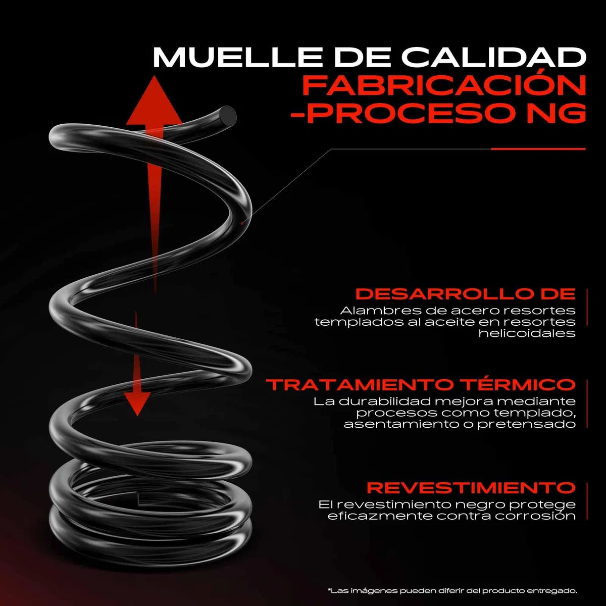 Frankberg 2x Muelles de chasis Muelles de suspensión Compatible con A4 8E2 A4 8EC Replace# RH6575