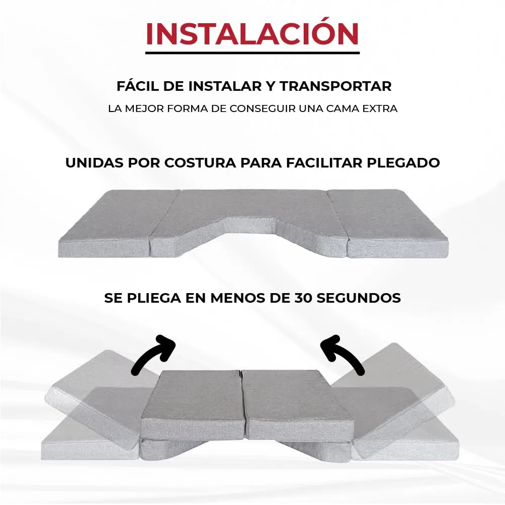 Colchón Plegable Cama Delantera Camper para Mercedes Clase V Color Gris (+2014)
