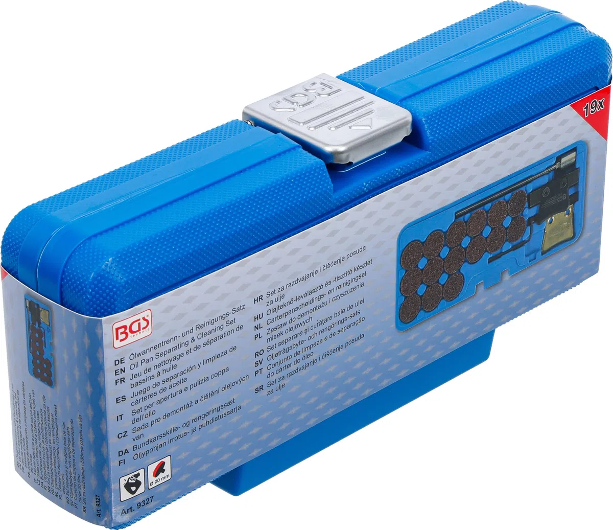 BGS 9327 | Juego de separación y limpieza de cárteres de aceite | 19 piezas