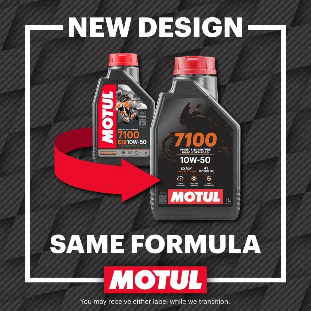 MOTUL 104098 Aceite Moto, 7100 4T, 10W50, 4 l, El embalaje puede variar