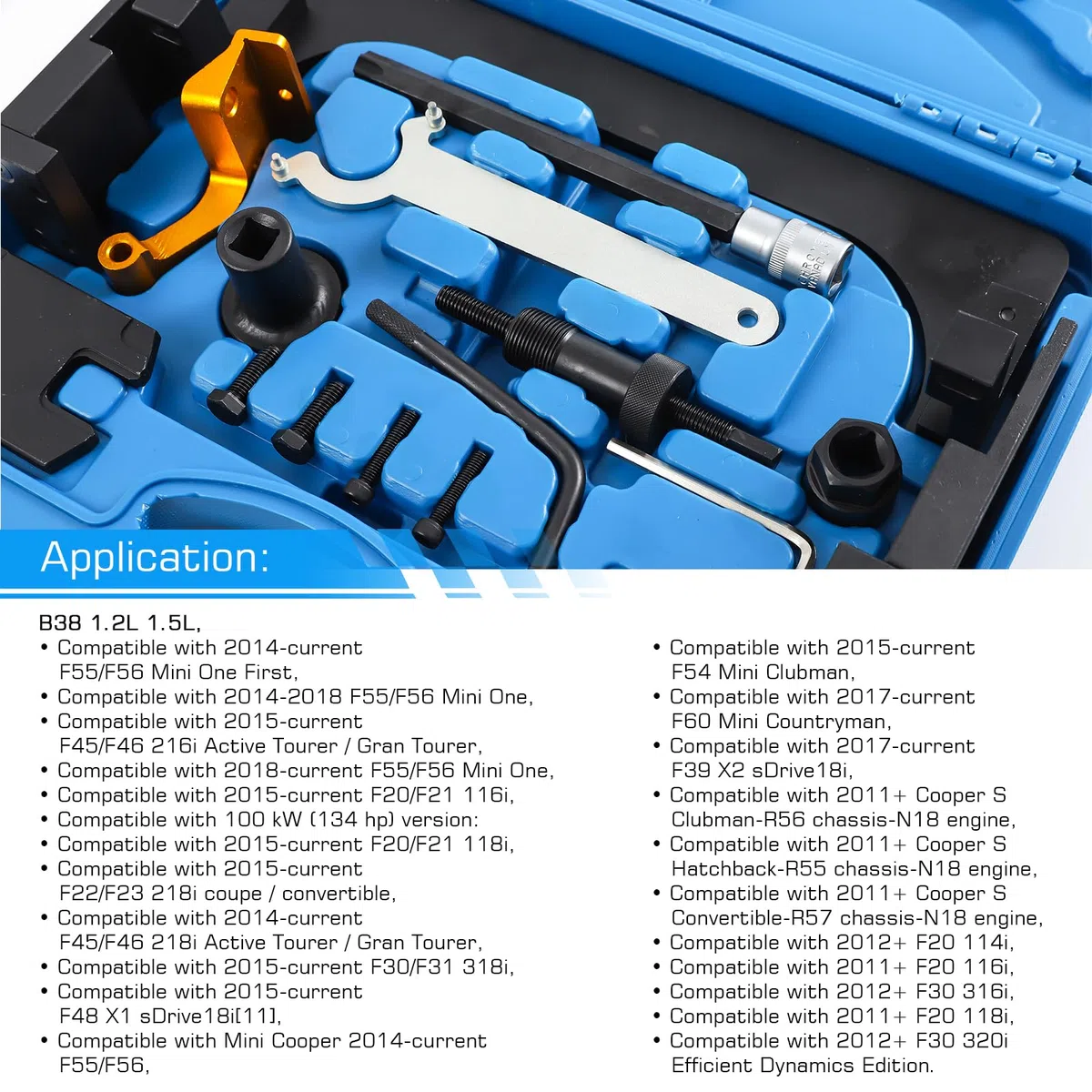 Kit de Herramientas de Sincronización de Alineación del árbol de Levas del Motor Compatible con B-M-W y para Mini Hatch B38 B46 B48 B58 116i, Conjunto de Herramientas de Sincronización del Motor