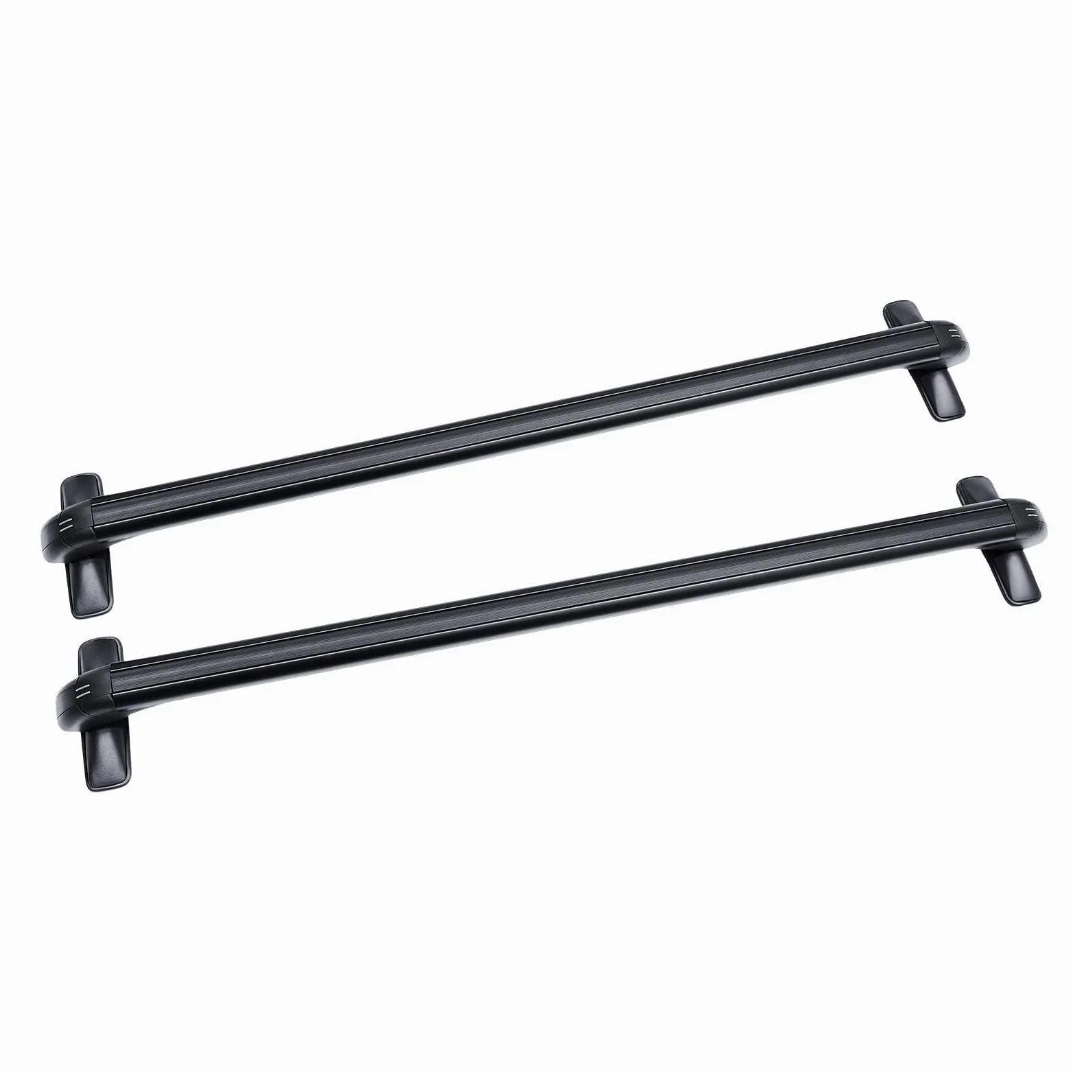 Barras portaequipajes transversales universales para coche, de aluminio, para vehículos de 4 o 5 puertas, carga máxima de 75 kg, color negro