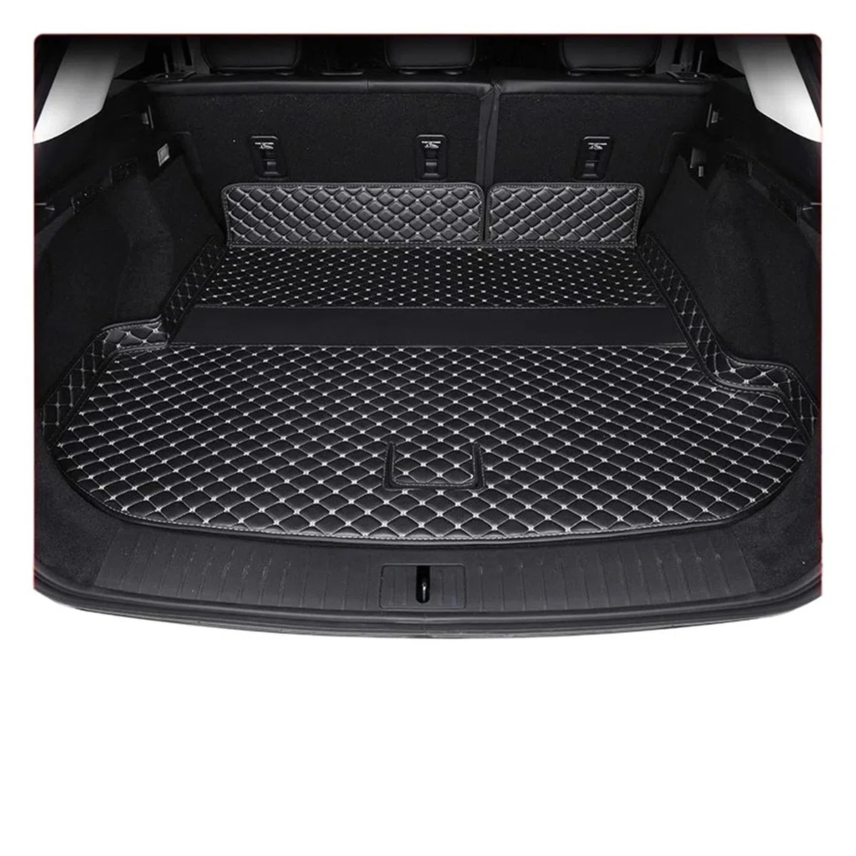 para OMODA 9 para PHEV para SHS C9 para 2025 Alfombrilla para Maletero Coche Revestimiento Protección Carga Cuero Accesorios Alfombrilla Maletero Coche(1P Black Beige)