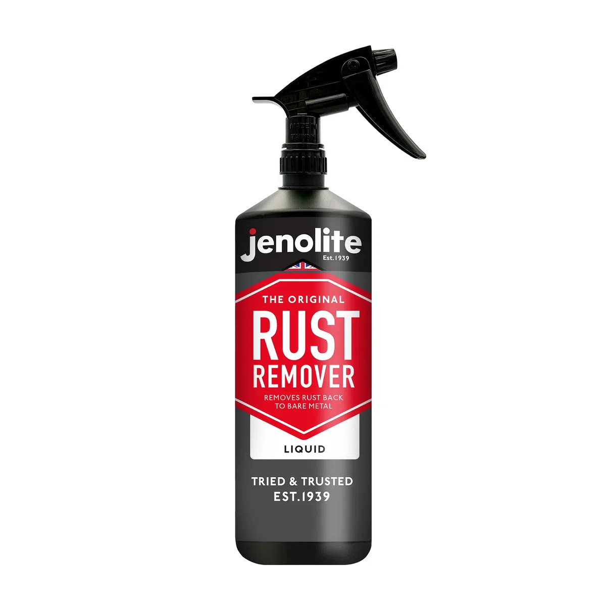 JENOLITE Rociador de gatillo para eliminar óxido Fácil Aplicación | Tratamiento de óxido de acción rápida | elimina el óxido de nuevo al metal desnudo | 1 kg