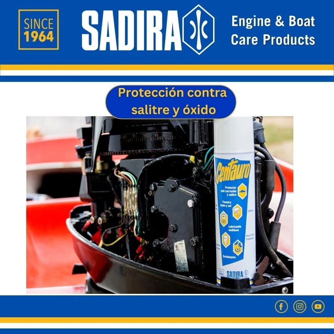 SADIRA Pack 2x Centauro 650 CC Spray Lubricante Multiusos | Protector Anticorrosión para Motores y Equipos Marinos | Penetra Óxido y Salitre, Aceite, 500 ml