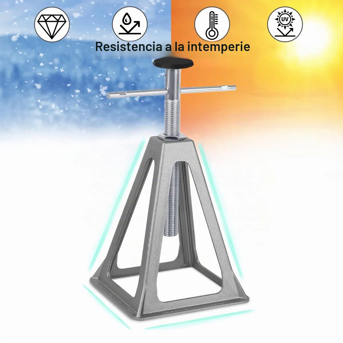 UISEBRT Soporte de Soporte para Caravana, en altura regulable, Soporte de Apoyo para caravanas, accesorios para caravanas, Aluminio, hasta 1000 kg por soporte, juego de 4 unidades