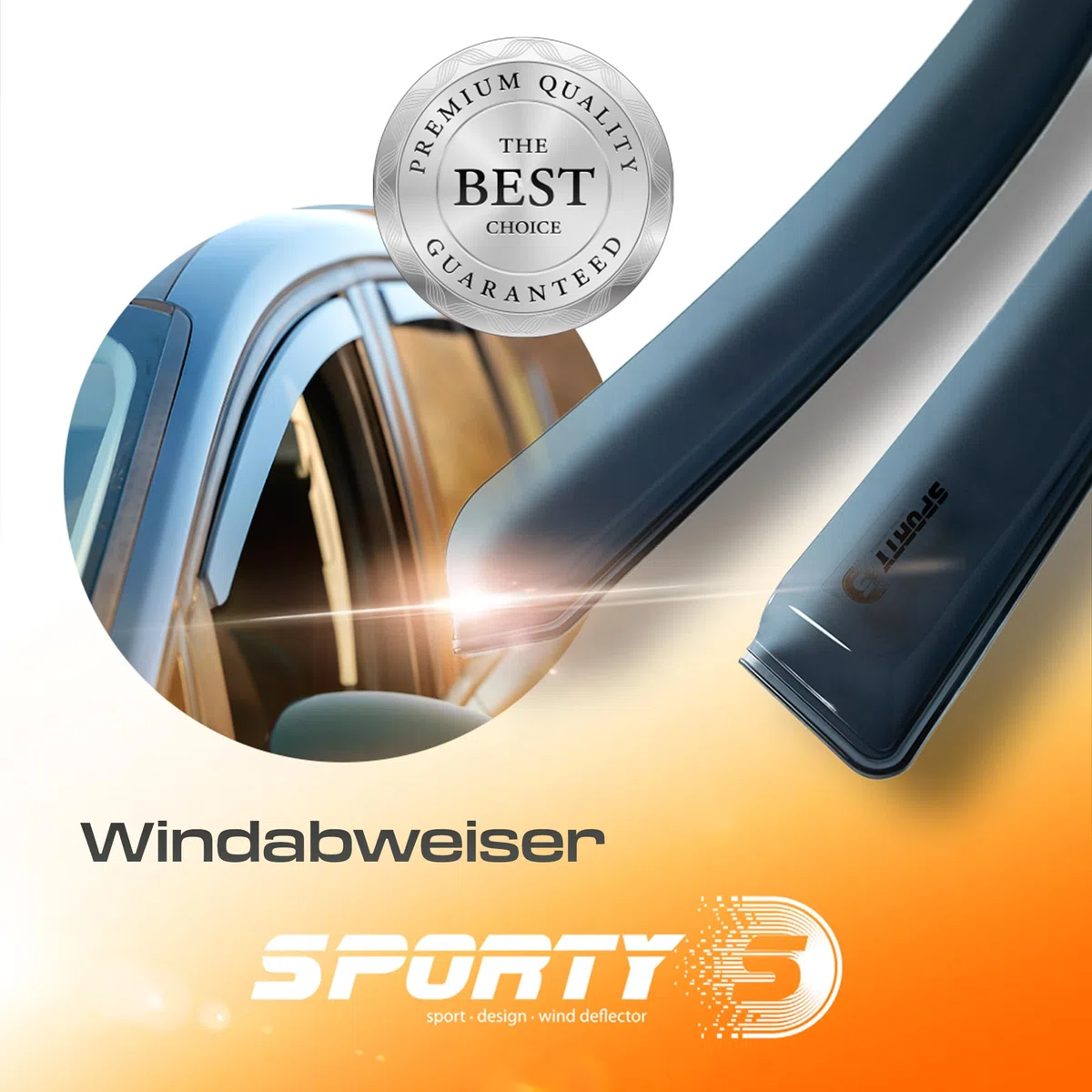 M MOTOS Deflectores de viento deportivo Deflector de lluvia para SEAT Leon II 2005-2012 Duraderos y Robustos, Deflector de Lluvia, Reducción de Ruido y Turbulencias del Aire, Fácil Instalación, Protec