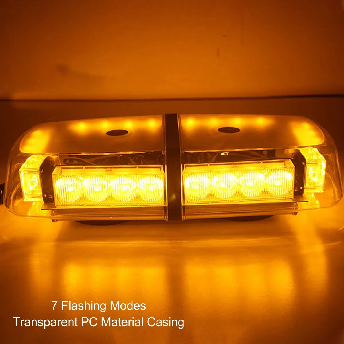 Luz De Advertencia Estroboscópica LED DC 12V Lámparas Intermitentes De Emergencia LED/barra De Iluminación De Advertencia De Peligro Con Base Magnética Para Seguridad En El Techo Del Yate Del Coche