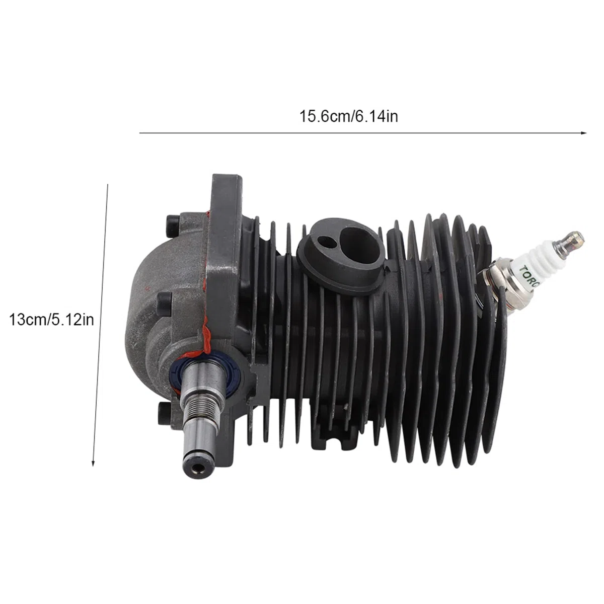Eje de Control del Pistón del Cilindro del Motor del Cigüeñal del Pistón del Cilindro de 38MM para Motosierra MS180 MS170 018 con 1130 020 1208, 1132 030 0402