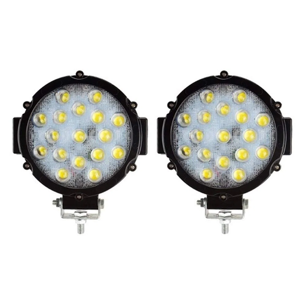 Faros Largo Alcance Led Moto Offroad luces de niebla Lámpara de trabajo de conducción LED para camión Fuera de carretera Barra de luz LED Black,One Size