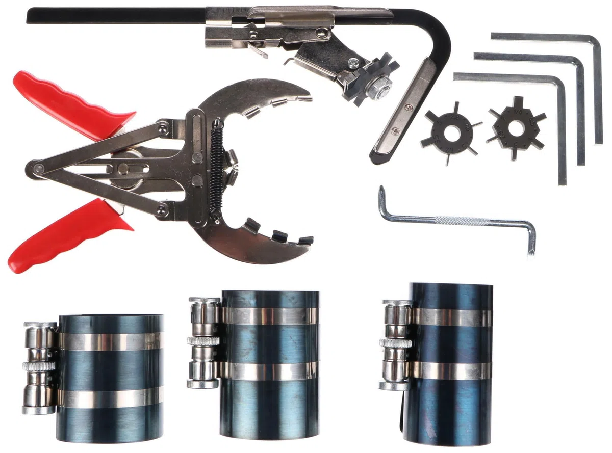 MECHANIC PISTON SET 11 | Kit de desmontaje de anillo de pistón | 11 piezas | quitar y limpiar anillos de pistón | robusto maletín de herramientas