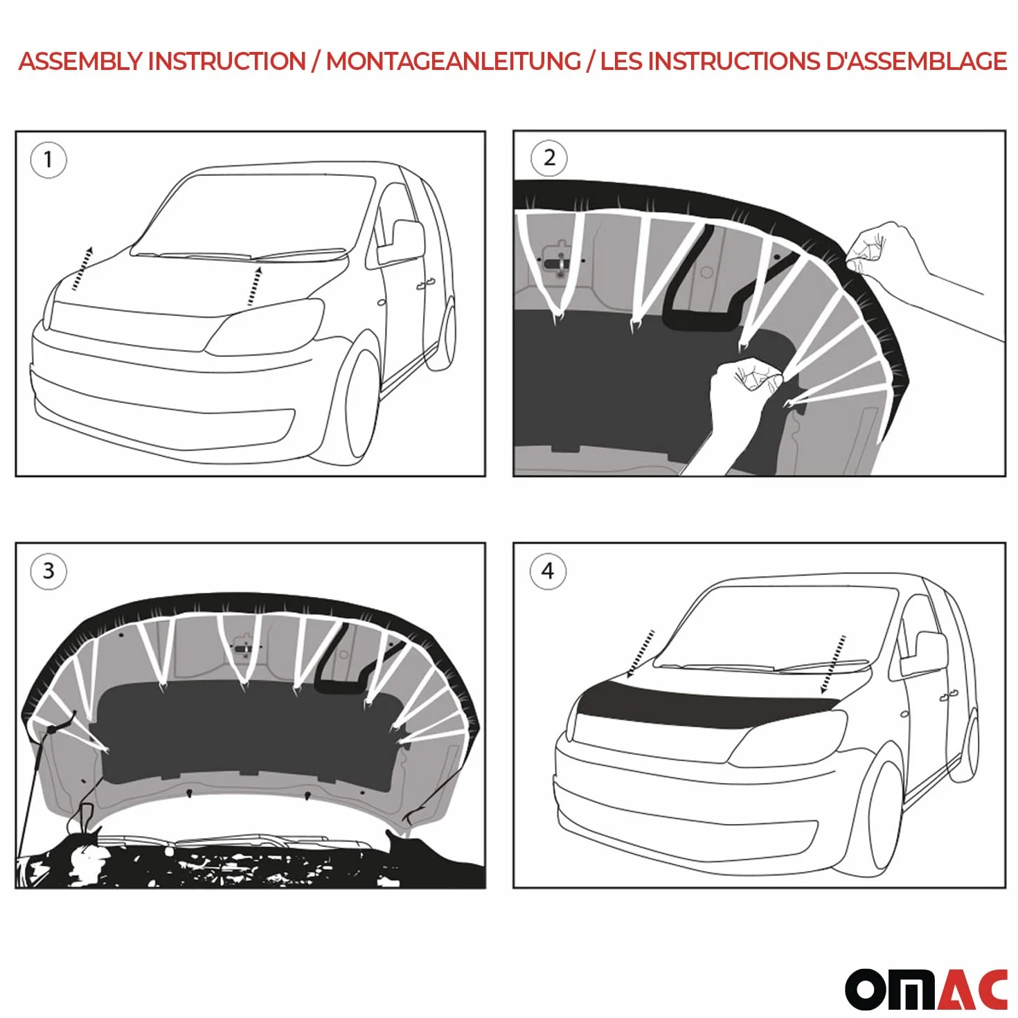 Haubenbra Steinschlagschutz Bonnet Bra compatible con Audi Q5 FY 2017-2024 Negro Halb