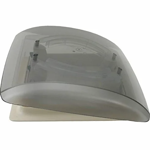 Pro-Styling MPK Vision Vent S - Vidrio transparente tintado - Techo de techo - 28 x 28 cm - Con persiana + red (negro, aerodinámico, plástico, montaje con tornillos, para coche, furgoneta, vehículo