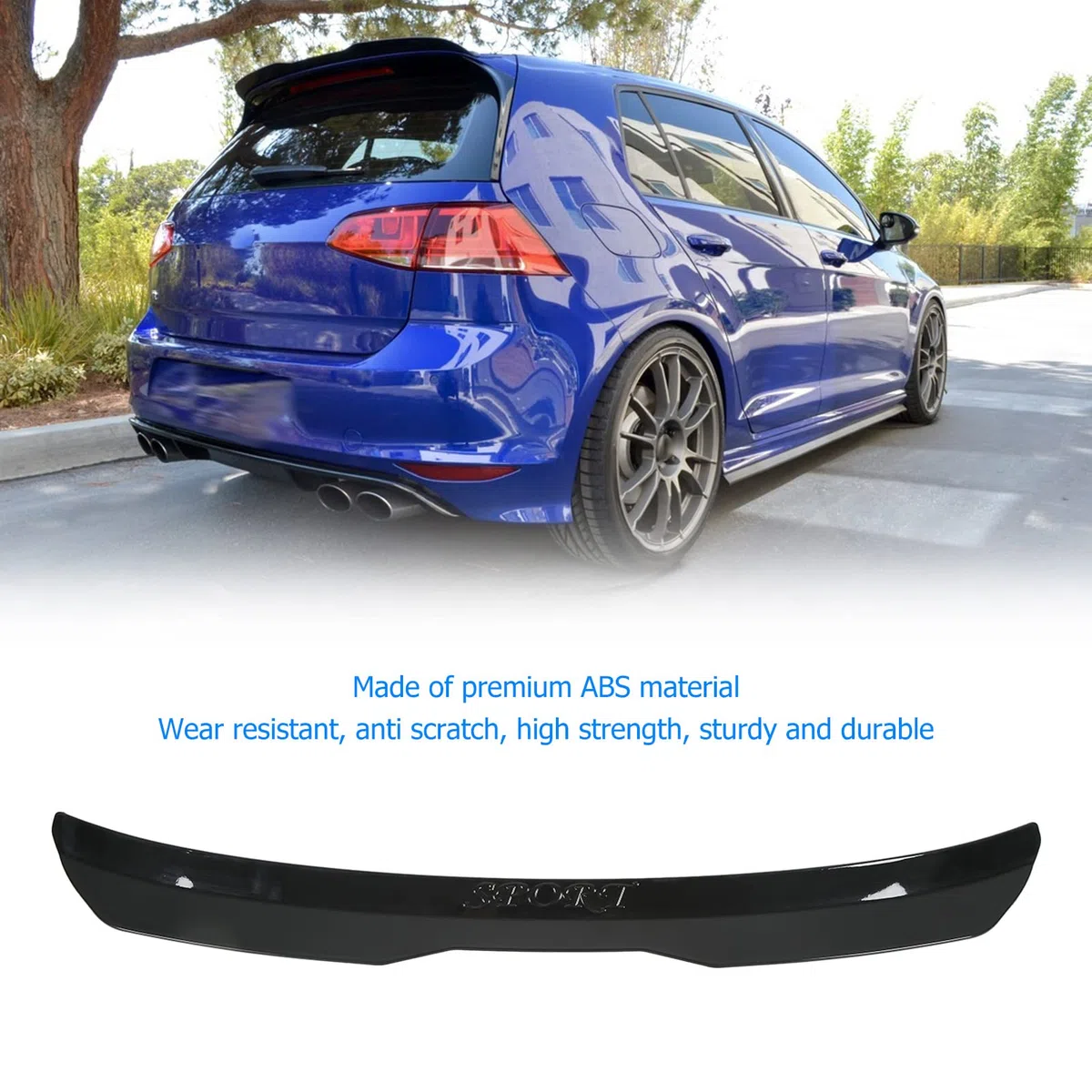 Fidún Alerón De Techo Trasero Universal Accesorios De Modificación De Automóviles para Clase A(Negro Brillante)