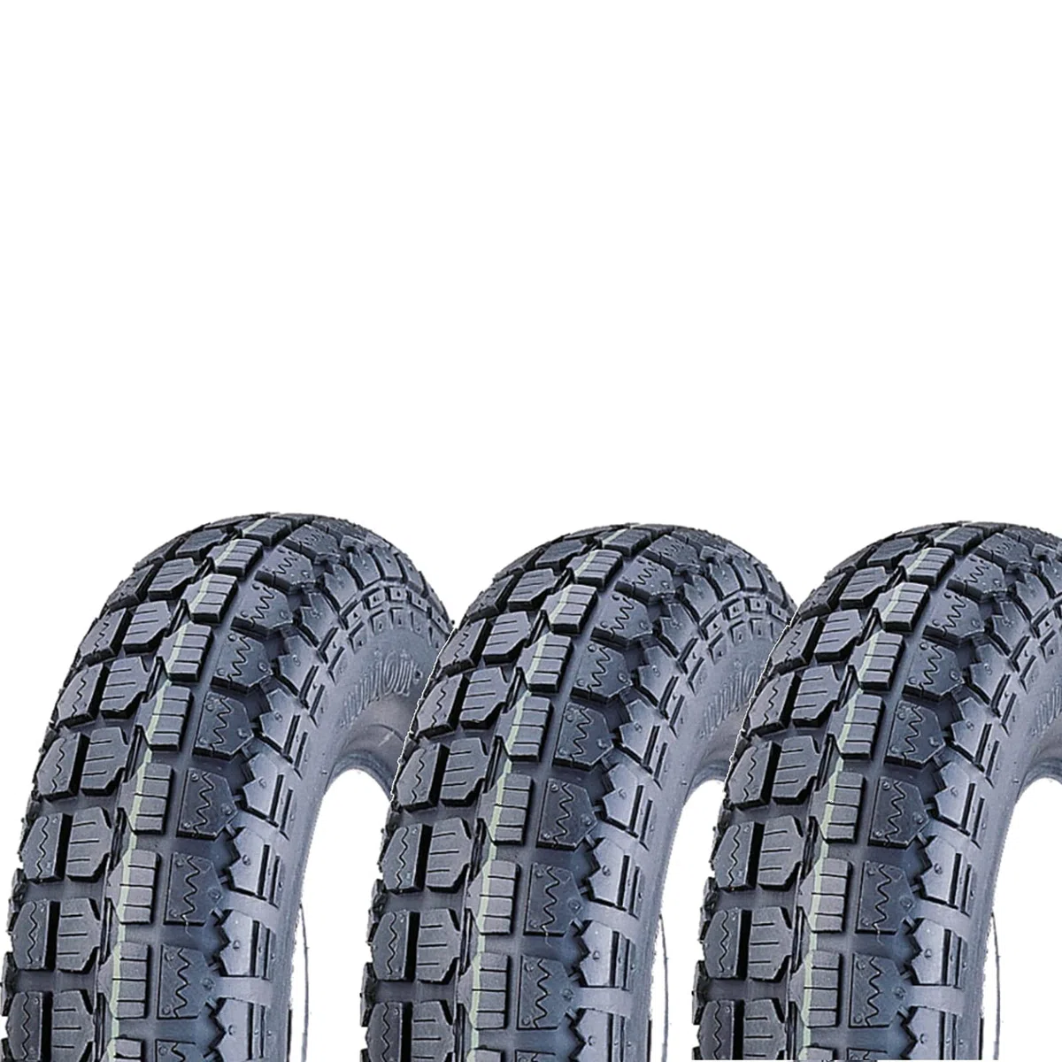 3 gomas 3.50-8 compatibles con Vespa VBB VNB VBA VNA VB1T GL 125 150 reforzadas 6PR (6 Tel) | Tres neumáticos negros