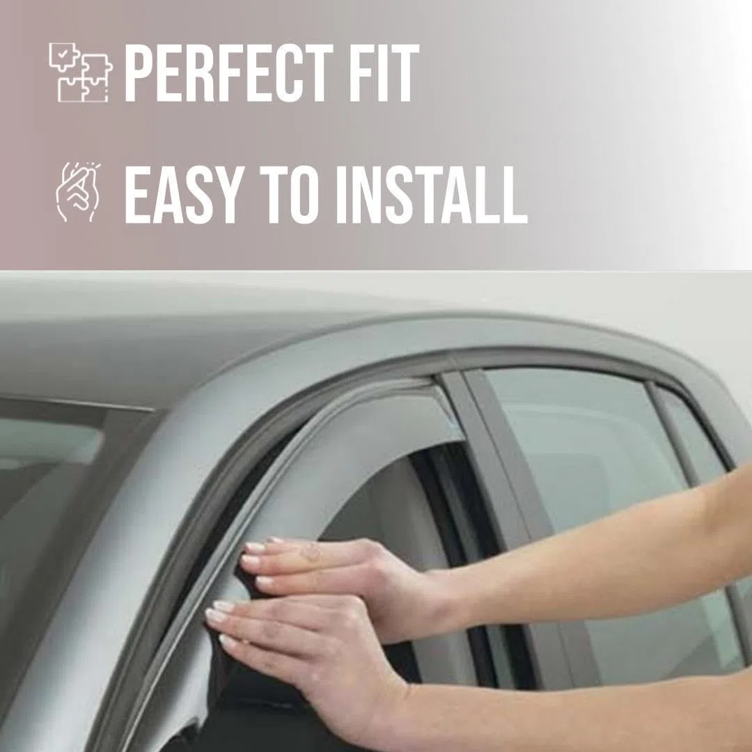 Deflectores Compatibles con MG ZS | 2017-2024 - Vidrio Acrílico Duradero - Derivabrisas Delanteros Ahumados para Ventanillas - Instalación Interior - 2 Unidades