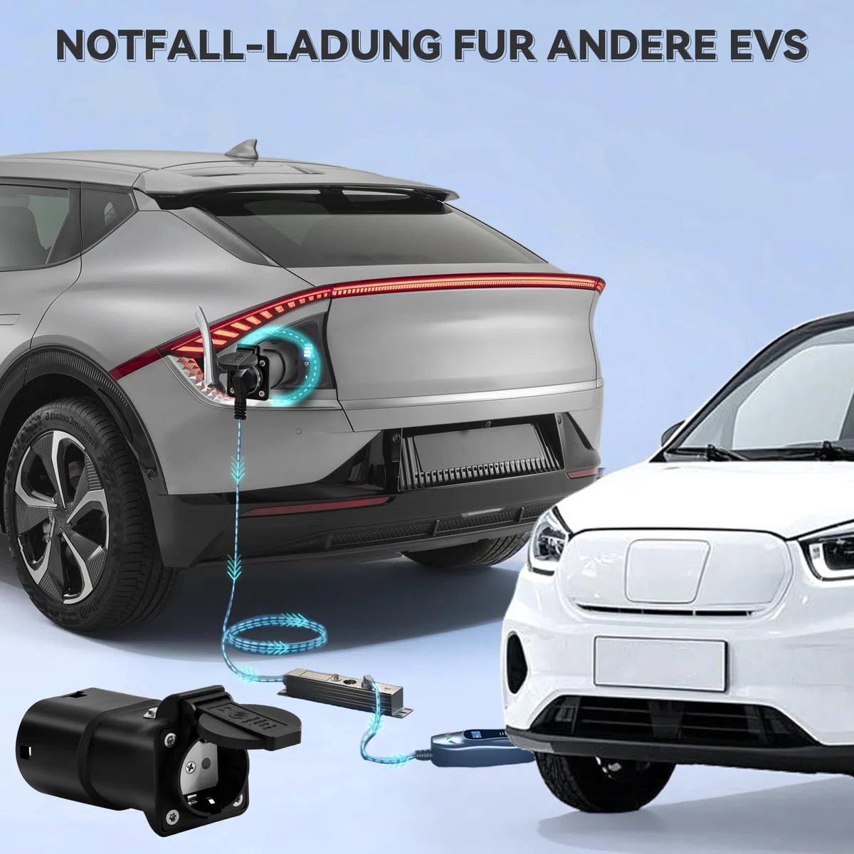 JULIK Adaptador V2L para BYD Atto 3, BYD Seal y Dolphin – 3.5kW 16A 230V Descarga Externa EV/PHEV a Enchufe Schuko – para BYD Seal U DM-i, Han, Tang – Emergencias y Camping