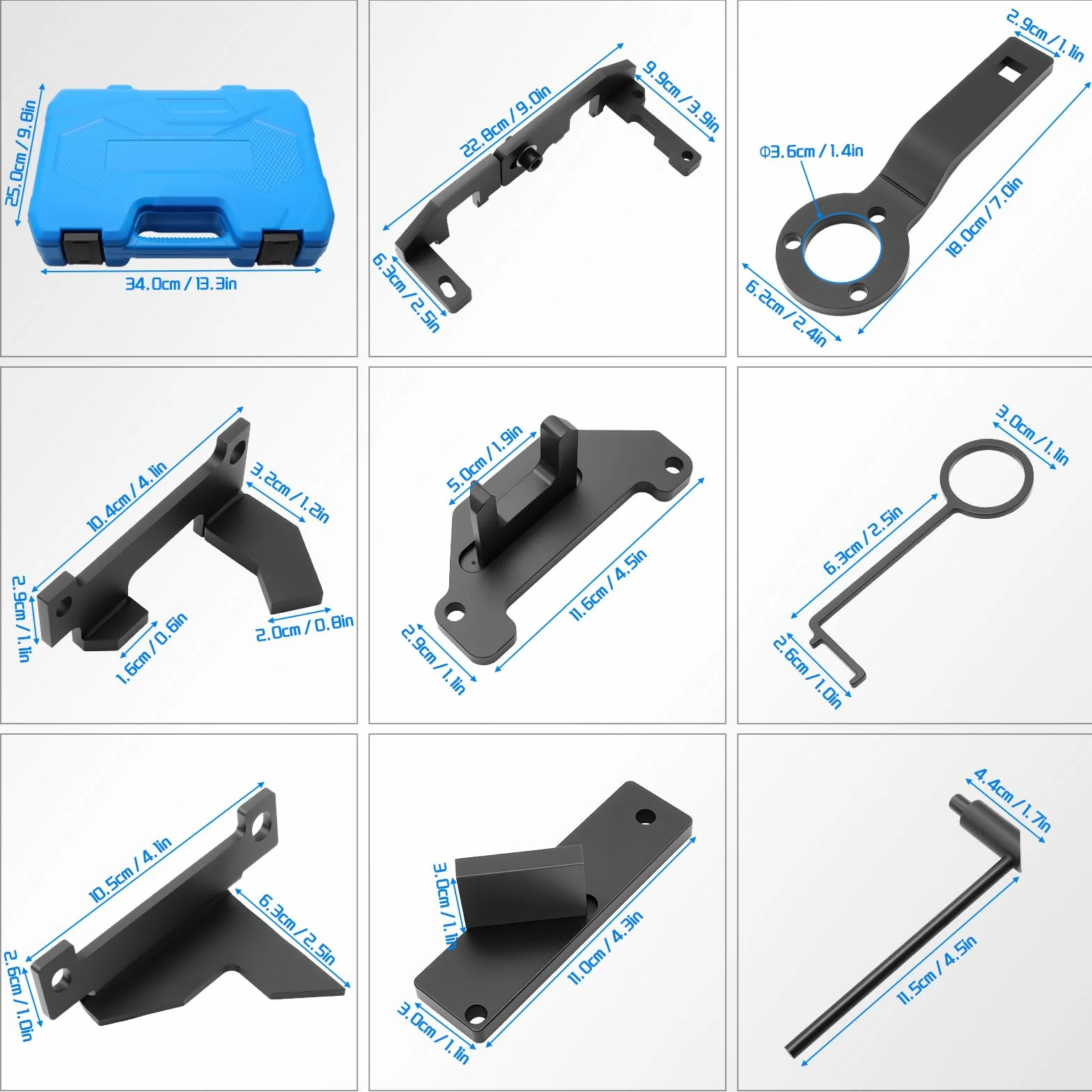 KAOLALI Kit de Herramientas de Ajuste del Motor, alineación del árbol de levas del Motor Herramienta de sincronización con Apto para Citroën Peugeot PSA Toyota 1.0 1.2 VTI/VVT/GDI PureTech EB0(ZMZ)