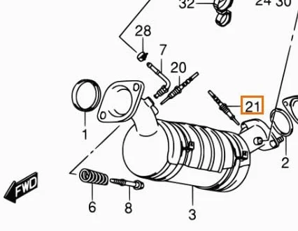 Sensor Temperatura Gases Escape SUZUKI VITARA II 1.9DDIS 05-15 1481067J10 1481067J10000 14810-67J10 14810-67J10000