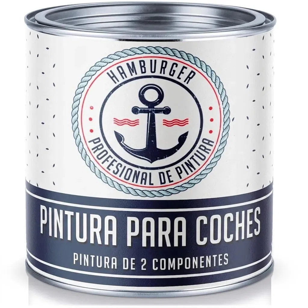 Pintura para coches 2K mate negro RAL 9005 negro Capa de acabado - Alta cobertura - Protección antioxidante - Resistente a arañazos e impactos (1 L) Hamburger Lack-Profi