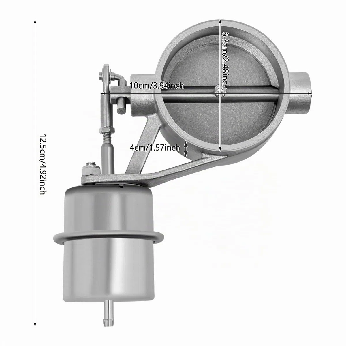 Válvula de escape de acero inoxidable, válvula de escape eléctrica, kit de mando a distancia cerrado al vacío, válvula de tubo de escape de 2,5 pulgadas, 63 mm.