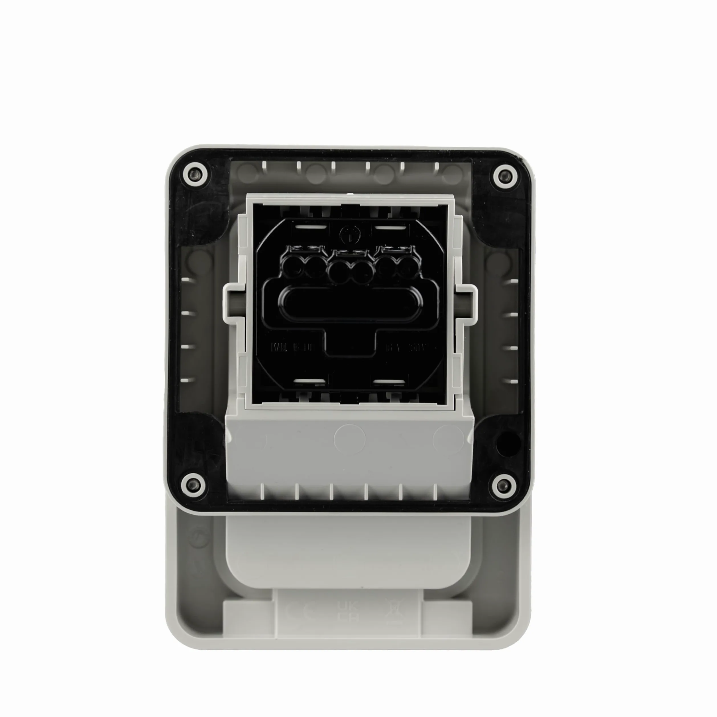 Enchufe de carga impermeable IP66 para coche eléctrico e híbrido, estación de carga Schuko con cerradura, calidad UE (empotrada)