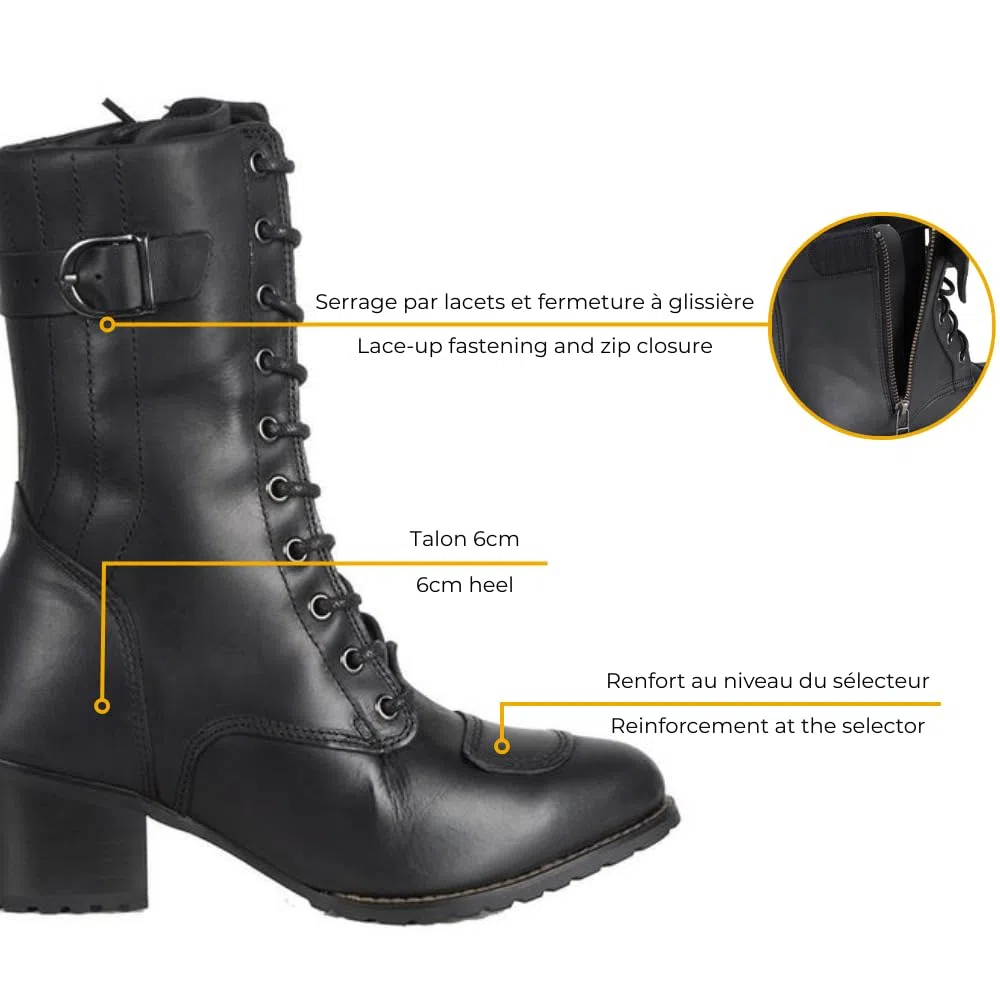 Botas de moto NINI Black Certificación CE