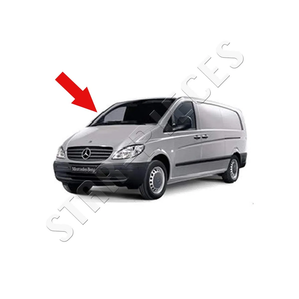 STARKIT PERFORMANCE Elevalunas compatible para Vito W639, Viano W639 (2003-2014) DELANTERO DERECHO (pasajero) 6397200146, 6397200546