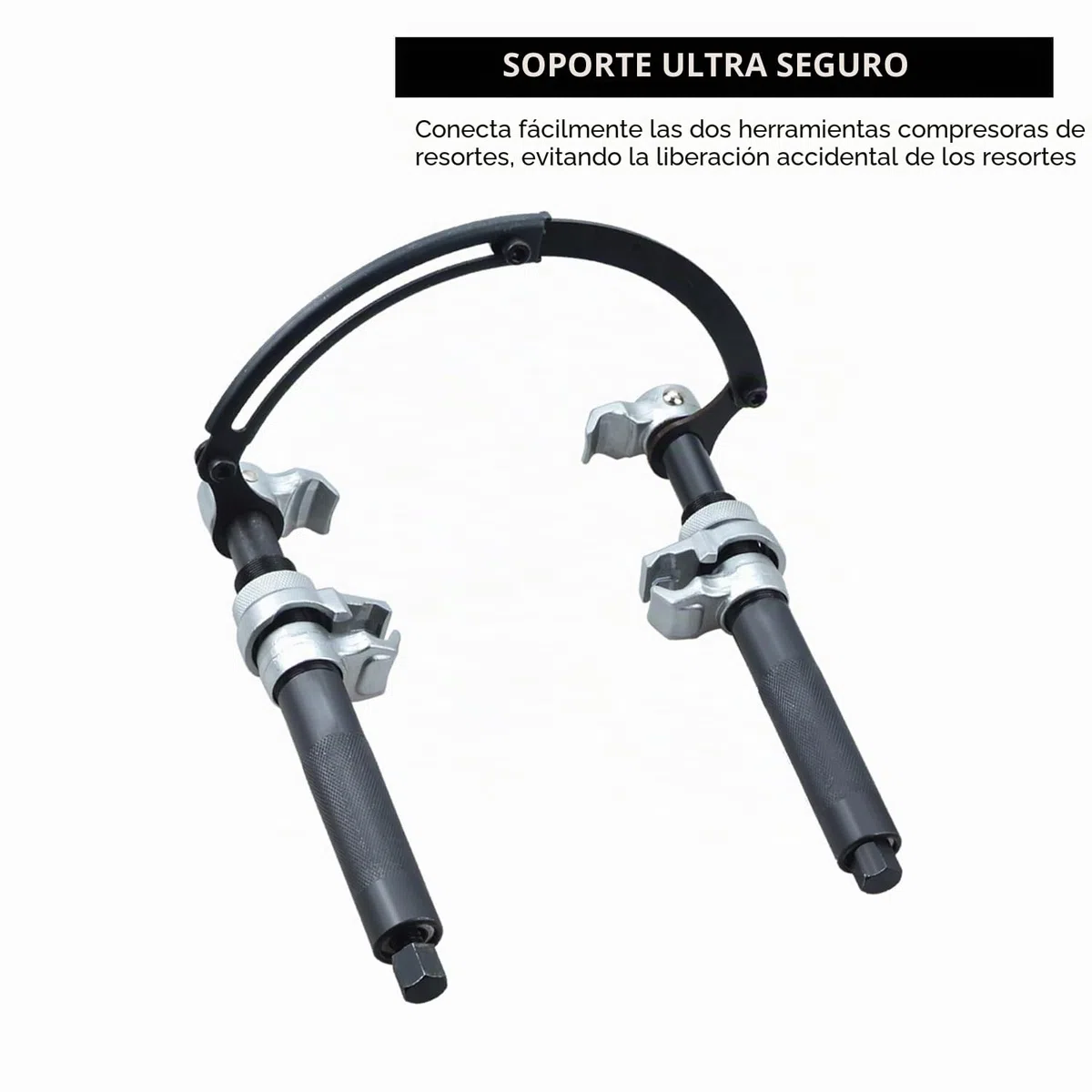 Compresor de Muelles de Amortiguador de Servicio Pesado, Extractor de Resortes con Barra de Seguridad Ajustable, Capacidad 1.2 T, para Coche y SUV