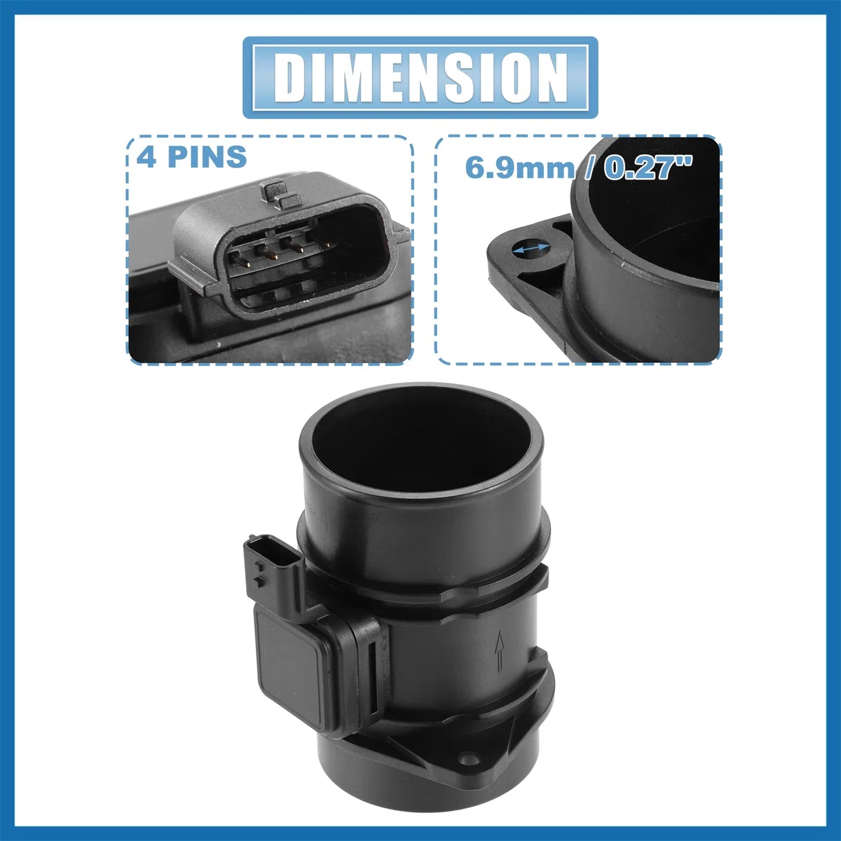 A ABSOPRO 5WK97021 Coche para MASA Aire Flujo Sensor Medidor MAF Aire Flujo Sensor Reemplazo de artículo