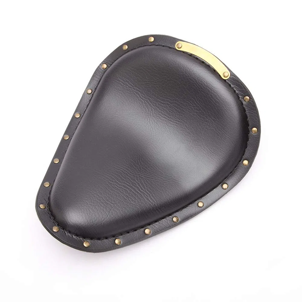 Asientos para moto, Negro asiento individual de cuero con resorte, para Sportster Forty-Eight 48 XL883 1200 Chopper Custom