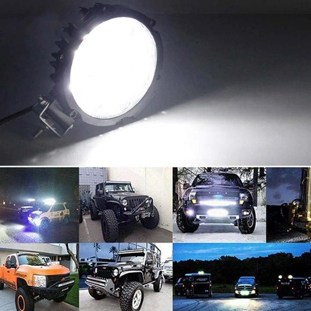 Faros Largo Alcance Led Moto Offroad luces de niebla Lámpara de trabajo de conducción LED para camión Fuera de carretera Barra de luz LED Black,One Size