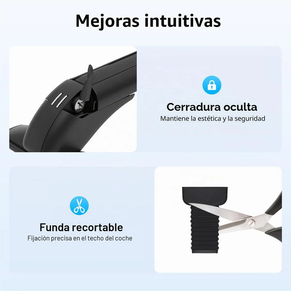Barras portaequipajes transversales universales para coche, de aluminio, para vehículos de 4 o 5 puertas, carga máxima de 75 kg, color negro