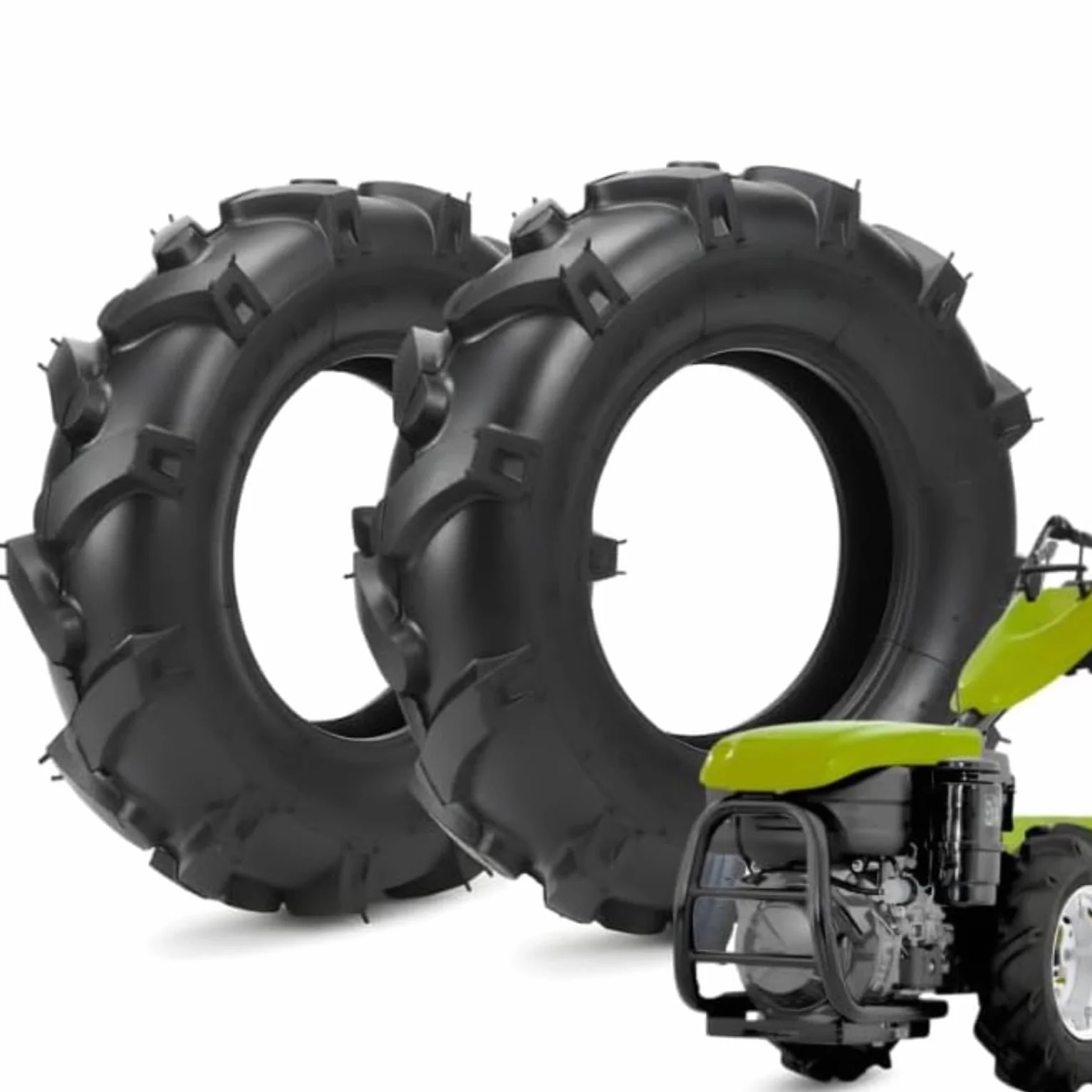 Neumáticos Ecovelo' 2 reforzados 3.50-8 4PR | Kit de neumáticos agrícolas TM para cultivadoras, rotocultivadoras y segadoras