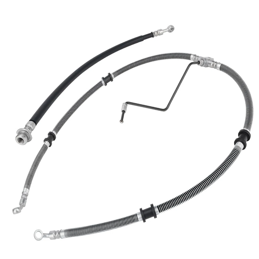 Kit de tubería de línea de manguera de freno delantero compatible con Yama-ha Kodiak 400 450 Grizzly 350 400 450 Bruin 350 Auto 2x4 4x4 2003-2014