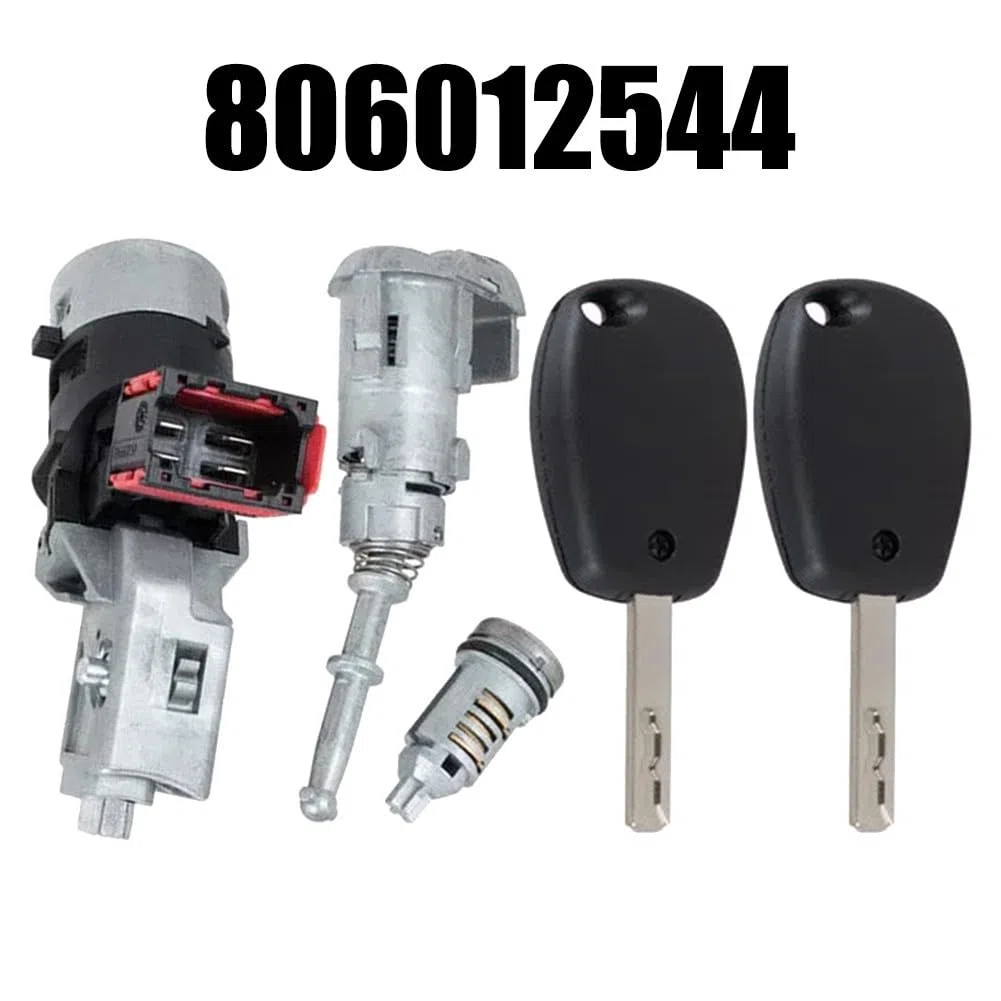Cerradura de cilindro de bloqueo, para Opel para Movano B, para Renault III Trafic II para CLIO para Kangoo 2010-, repuesto de metal con 2 llaves