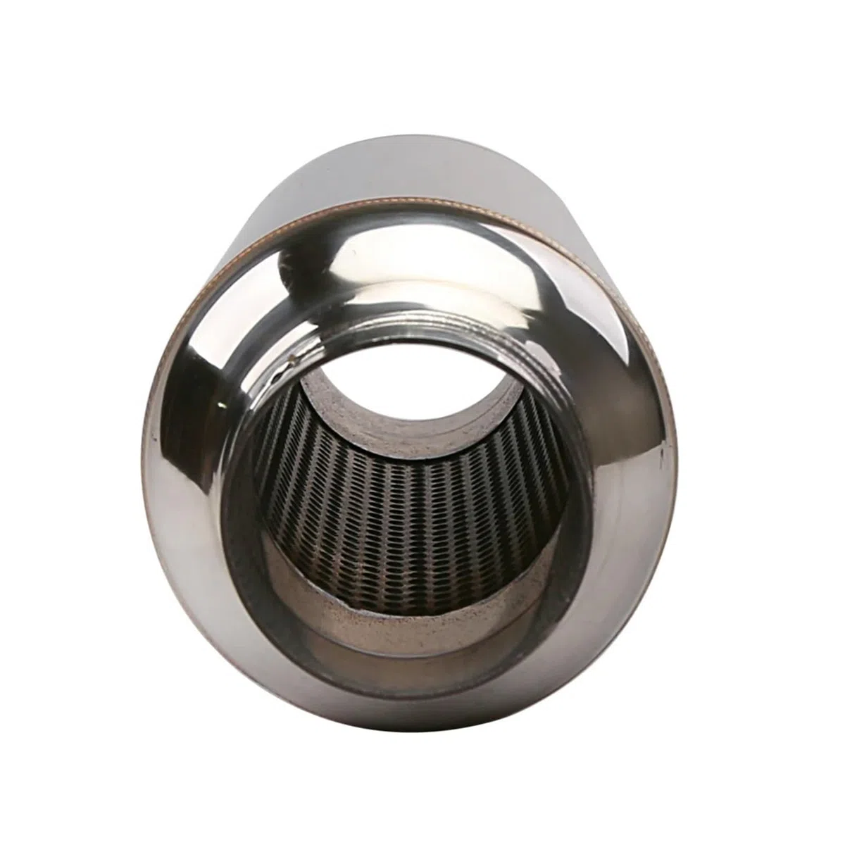 Tubo de escape Tubo Silenciador De Escape Entrada Universal 2,5 "/3" Resonador Acero Inoxidable Rendimiento Sonido Profundo 12" Longitud(2.5 inch Outlet)