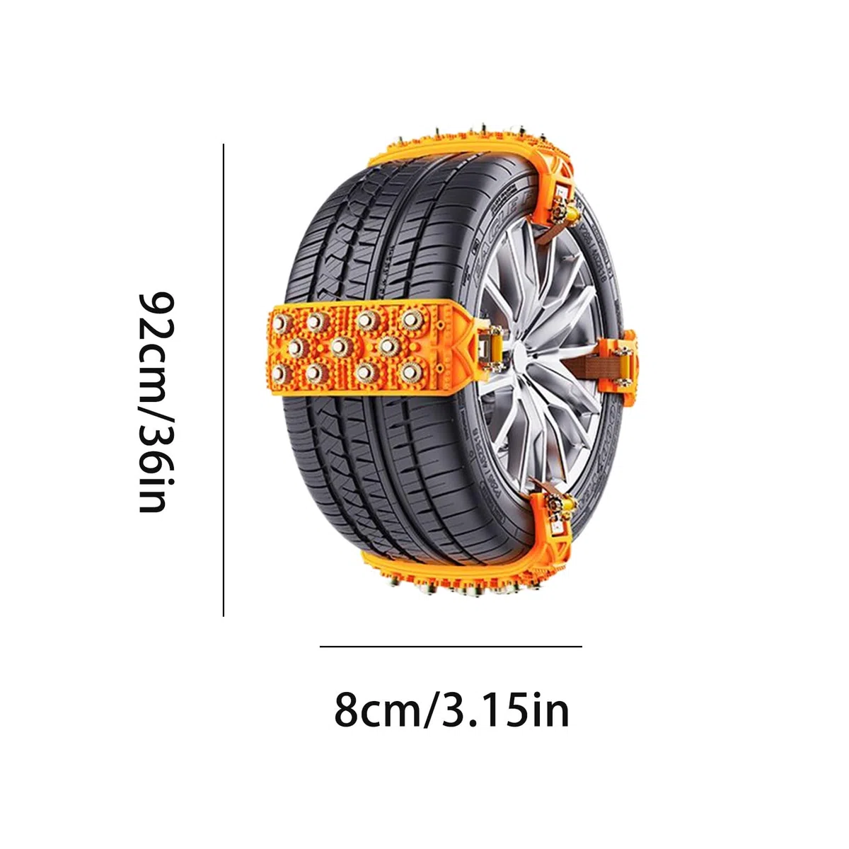 Cadenas De Nieve,Instalación En 5 Segundos Tracción Antideslizante,Para Neumáticos De 165-265 Mm Cadenas Antideslizantes Para Coche - Para Tracción, Nieve, Barro, Hielo