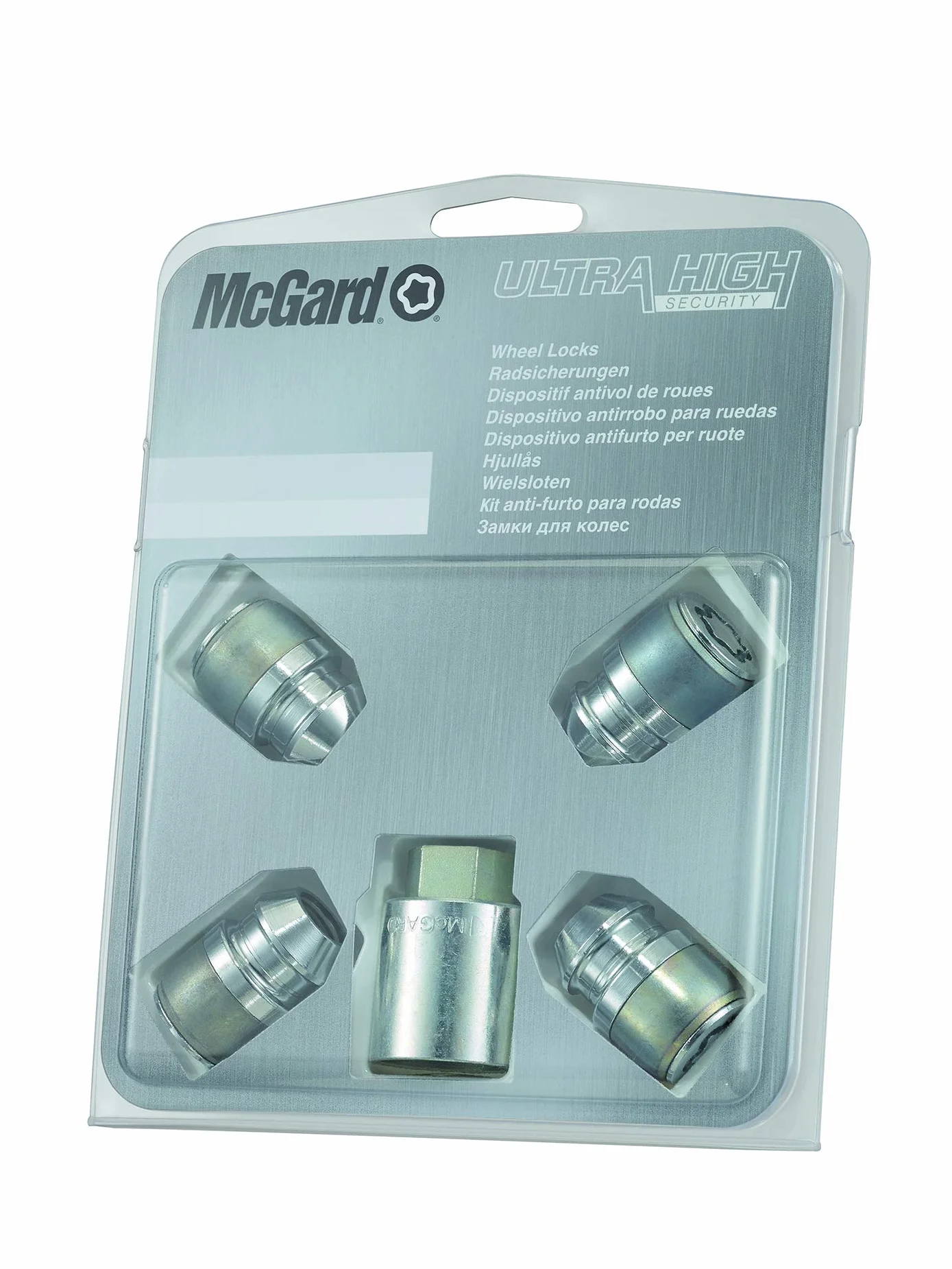 Tuercas de fijación de ruedas 24195SL (Ultra High Security) M12x.1.5, asiento cónico, longitud total 35 mm, SW21, diámetro de llave 28,8 mm