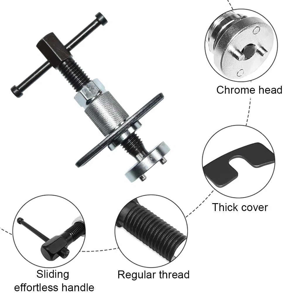 Reposicionador De Pistones De Freno, Piston De Freno Herramienta, Brake Caliper Tool, Brake Caliper Compression Tool, para reemplazo de Pastillas de Freno, reparación de Cilindros de Freno