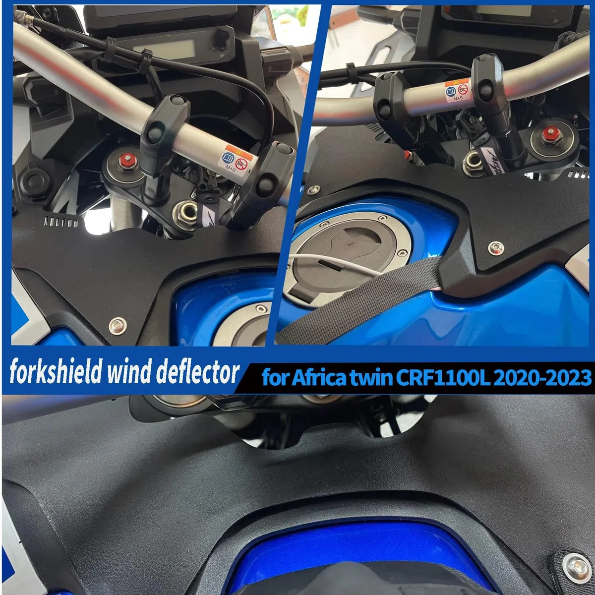 Deflector de corriente ascendente para horquilla de motocicleta, para carenado de cabina a prueba de golpes Africa Twin CRF1100L 2020-2023 Deflectores de viento