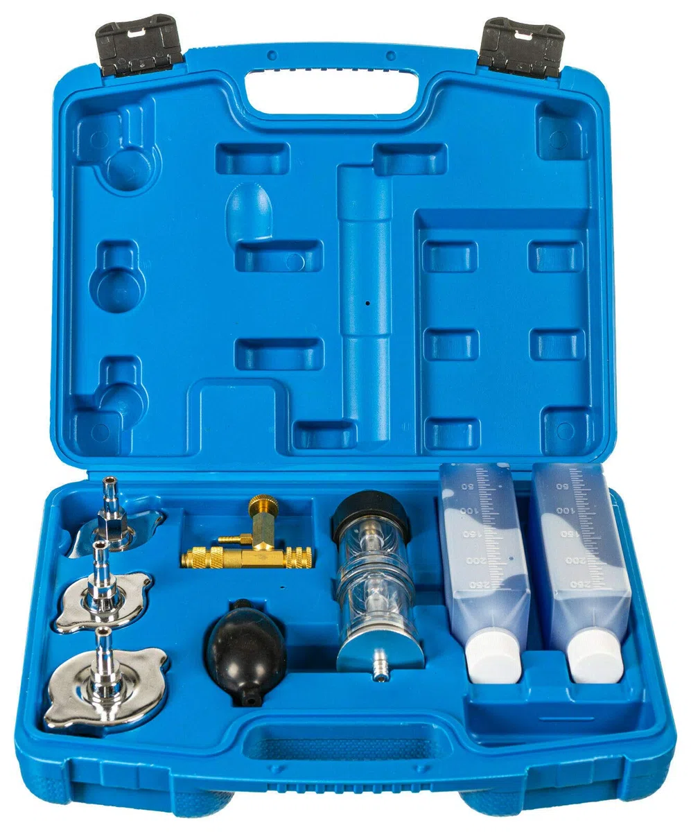 RELD Professional Detector de Culata Probador de Juntas de Cabeza Detector de Fugas CO2 Universal para Todos los automóviles y Motocicletas Detector de Fugas Motor rápido con Caja y 500 ml de líquido