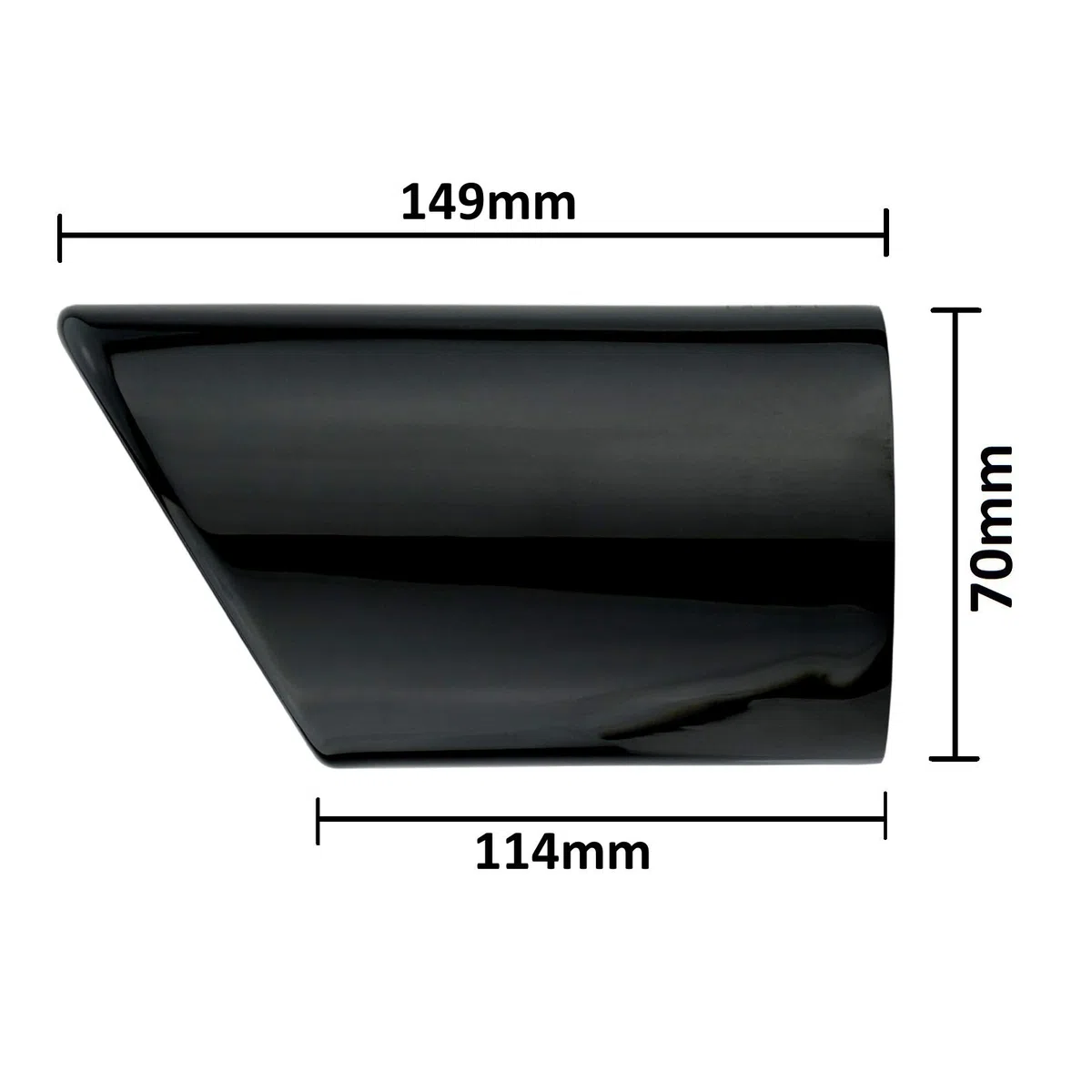 Embellecedor de Tubo de Escape Coche 2 piezas Cola de Escape Coche Acero Inoxidable Negro Pulido Plug&Play compatible con Golf 7 VII Variant Touran 5T para 60mm - L&P A289