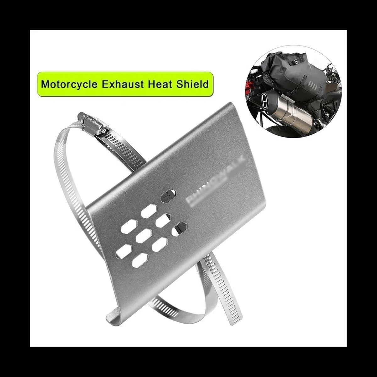 silenciador de Fibra de Carbono Escudo térmico para Rhinowalk Protector de Tubo de Escape de Motocicleta Cubierta de protección térmica Protector de Motor Accesorios de Cubierta antiescaldado