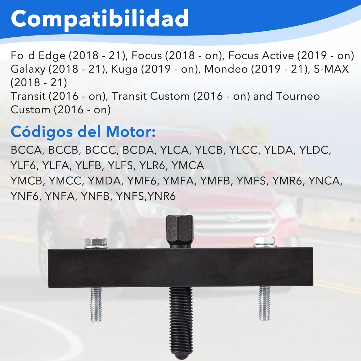 CarBole Herramienta de Extracción de Pola del Cigüeñal para Ford 2.0 EcoBlue TDCi - Compatível con Transit Custom/Tourneo Custom AWD/FWD/RWD (2016+)