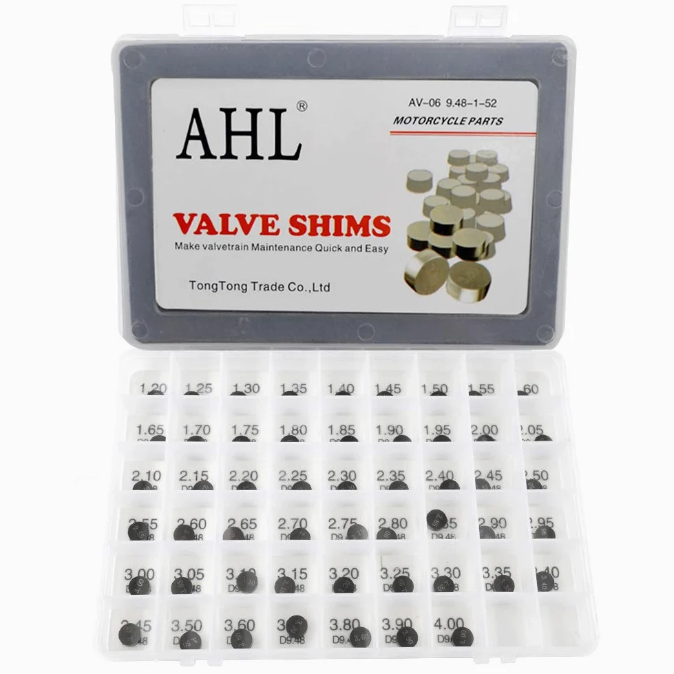 AHL- 52pcs 9.48mm Motocicleta Pastillas ajustable juego de válvulas Valve Shim kit para LT-Z400 QuadSport Z 2003-2012