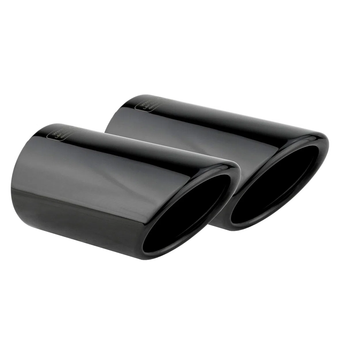 Embellecedor de Tubo de Escape Coche 2 piezas Cola de Escape Coche Acero Inoxidable Negro Pulido Plug&Play compatible con Golf 7 VII Variant Touran 5T para 60mm - L&P A289