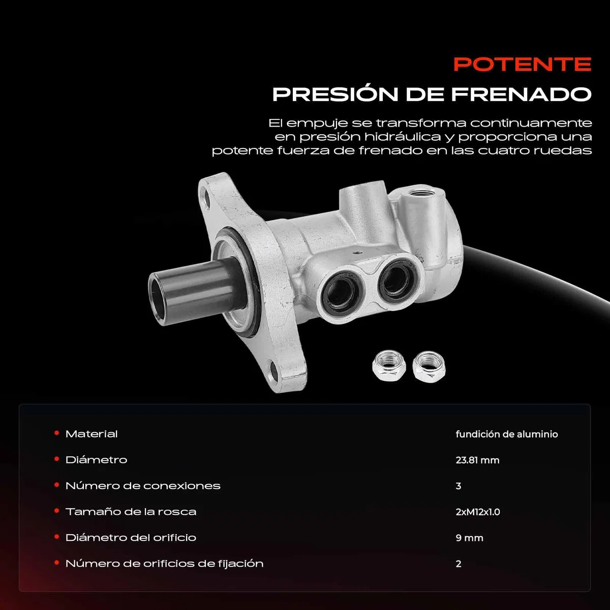 Frankberg Bomba de freno Compatible con Laguna II BG0/1 2.0L Laguna II Grandtour KG0/1 1.9L Laguna II BG0/1 1.9L Laguna II Grandtour KG0/1 2.0L Laguna II BG0/1 1.6L 7701207170