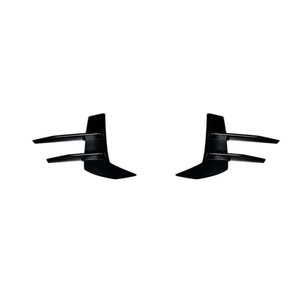 Automóvil Alerón Delantero Parachoques Delantero Lateral Marco De Entrada Ventilación Rejilla Divisora Alerón Canard Lip para A3 8Y S3 para S-Line 2021-2024(Glossy Black)