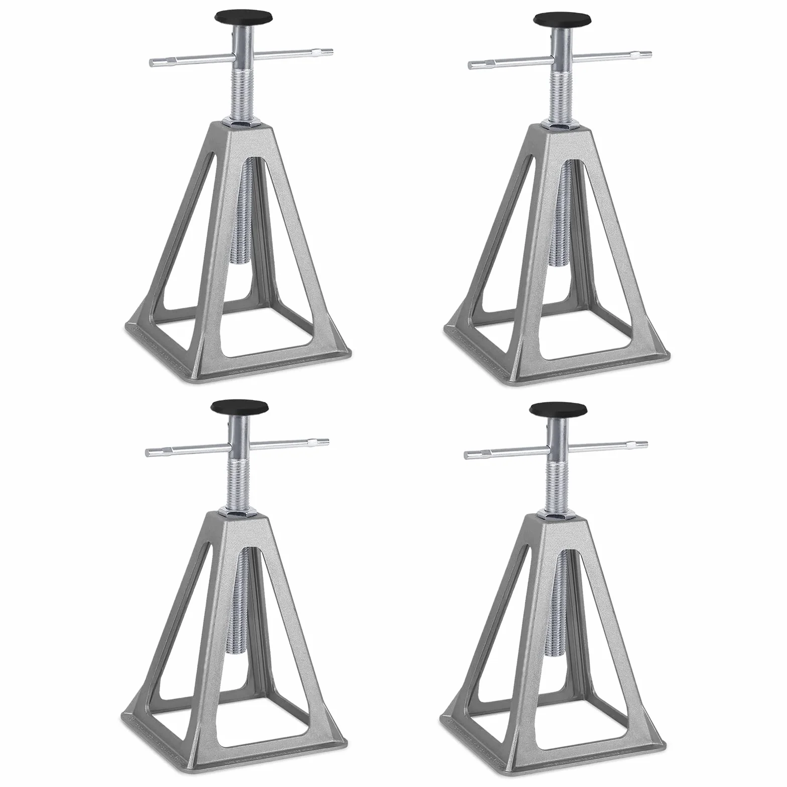 UISEBRT Soporte de Soporte para Caravana, en altura regulable, Soporte de Apoyo para caravanas, accesorios para caravanas, Aluminio, hasta 1000 kg por soporte, juego de 4 unidades